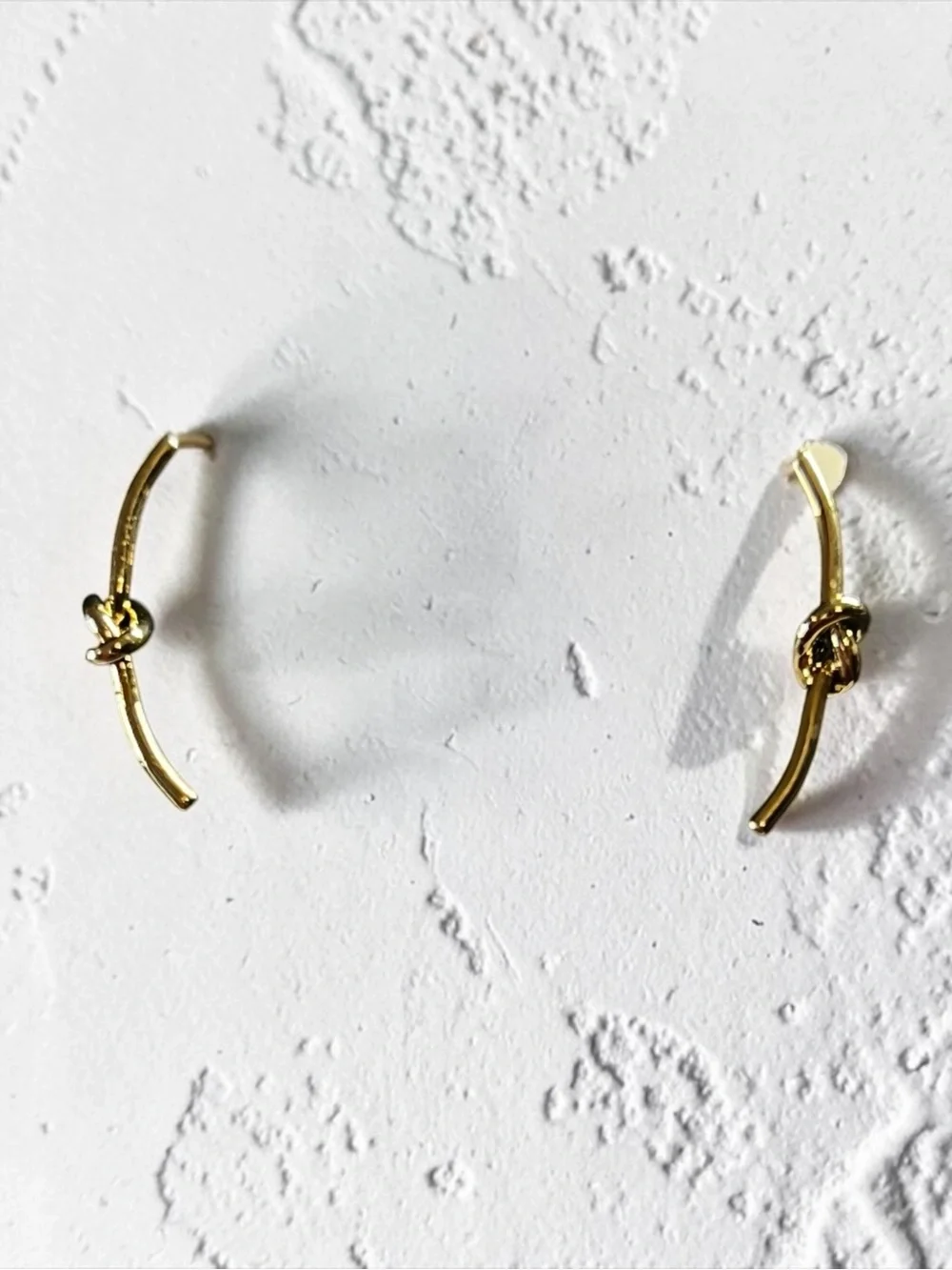 Elegant Gold Knot Drop Earrings - Women Jewelry